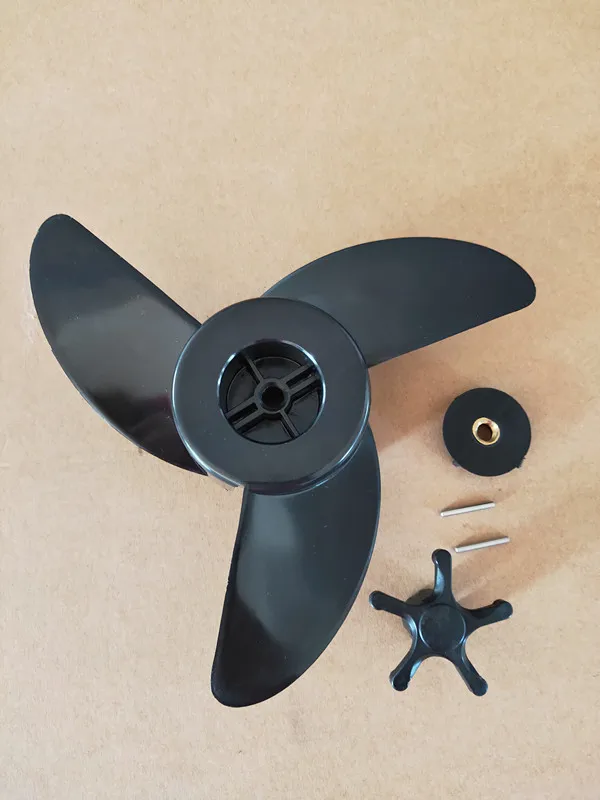 Hélice eléctrica de goma, propulsor de Motor de barco de pesca, ET45/55/65 libras, 12V
