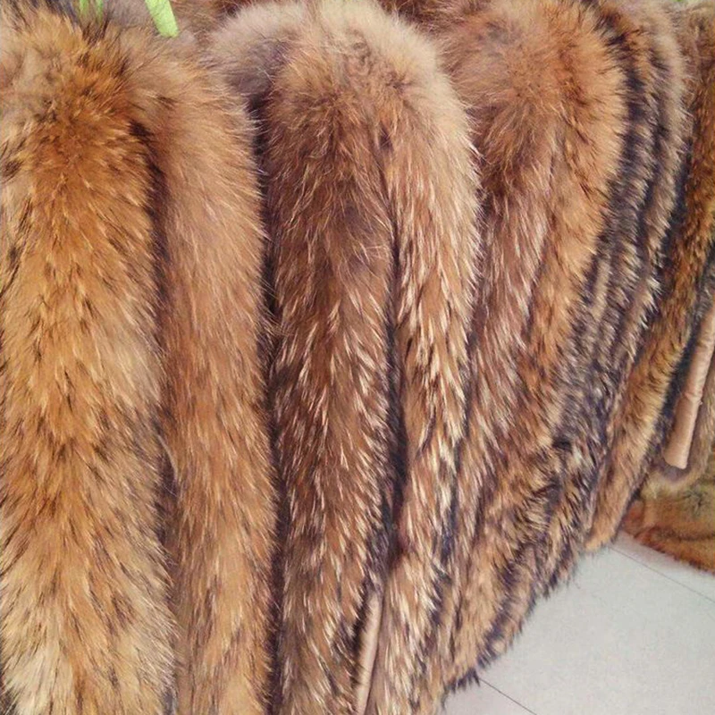 Natural Brown Fur Tapes for Collar DIY Apparel Sewing Fluffy Trim Shoes Fabric Home Decoration Sewing Costume Crafts 1 Piece