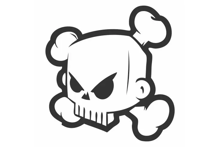 Angry Cartoon Character Avatar Ken Block Skull Personality Car Stickers for Window Body Decoration Decal