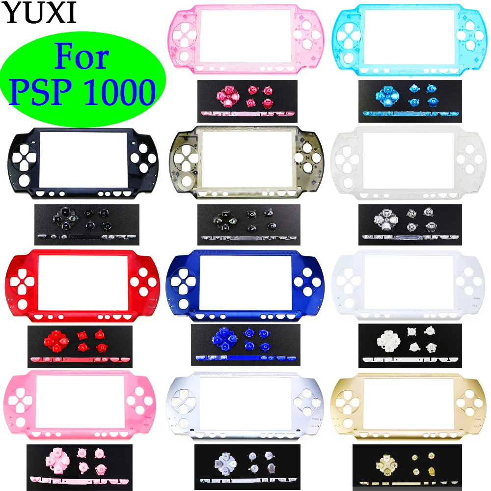 

YUXI 1set For PSP 1000 PSP1000 Repair Front Faceplate Case Cover Housing Shell and Switch L R ABXY Buttons Kit