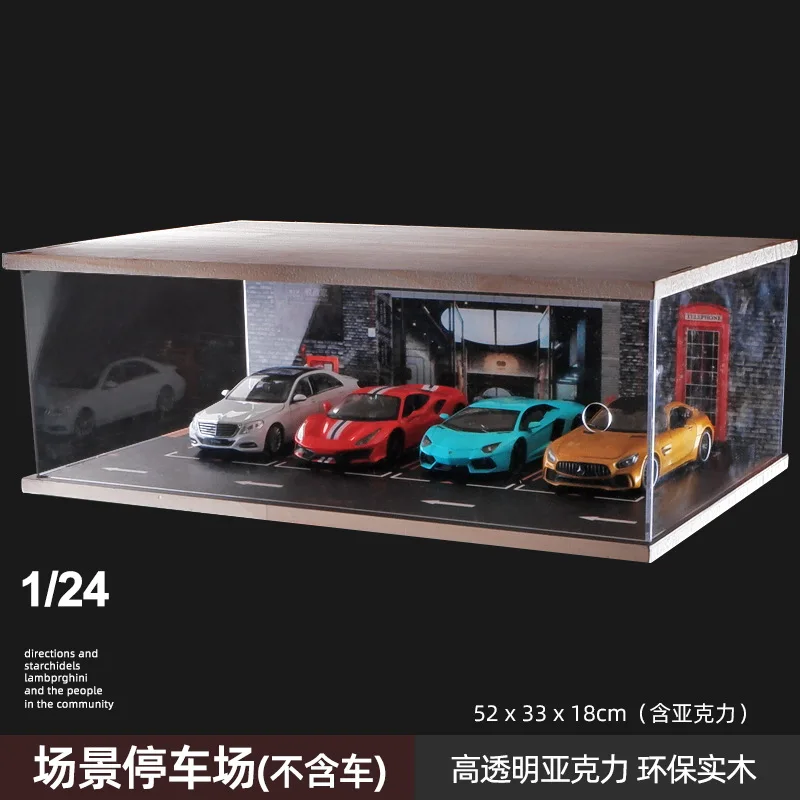 1/24 Car Model Storage Simulation Parking Lot Scene Model Photography Background Garage Parking Space Display Stand