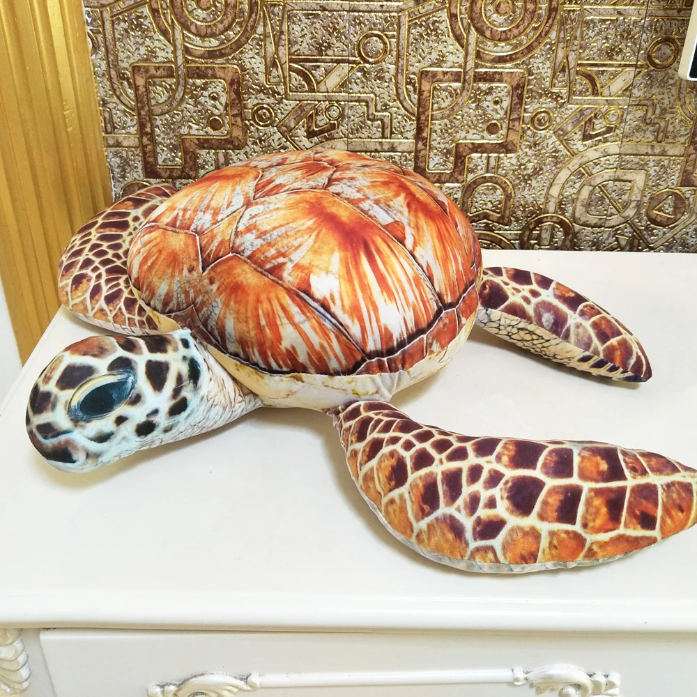 Simulation color turtle Children plush toy Sea animals pillow stuffed gift For Kid Birthday Gift