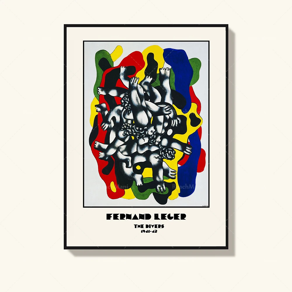 Fernand Léger gift, museum poster, Bauhaus exhibit, geometric wall art, creative decor poster for gallery wall