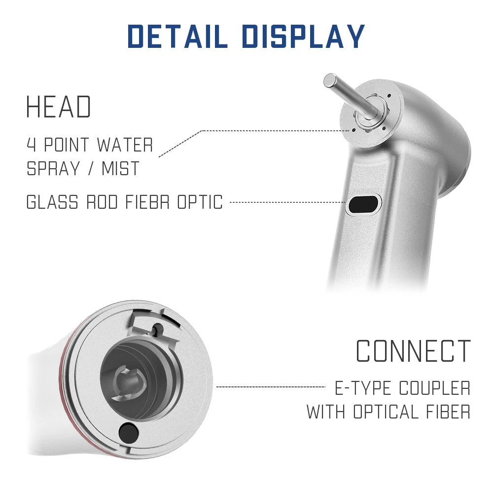 Dental Contra Angle Handpiece Z95l 1:5 Fiber Optic Red Ring Contra Angle Low Speed Handpiece Dental Tooth Equipment