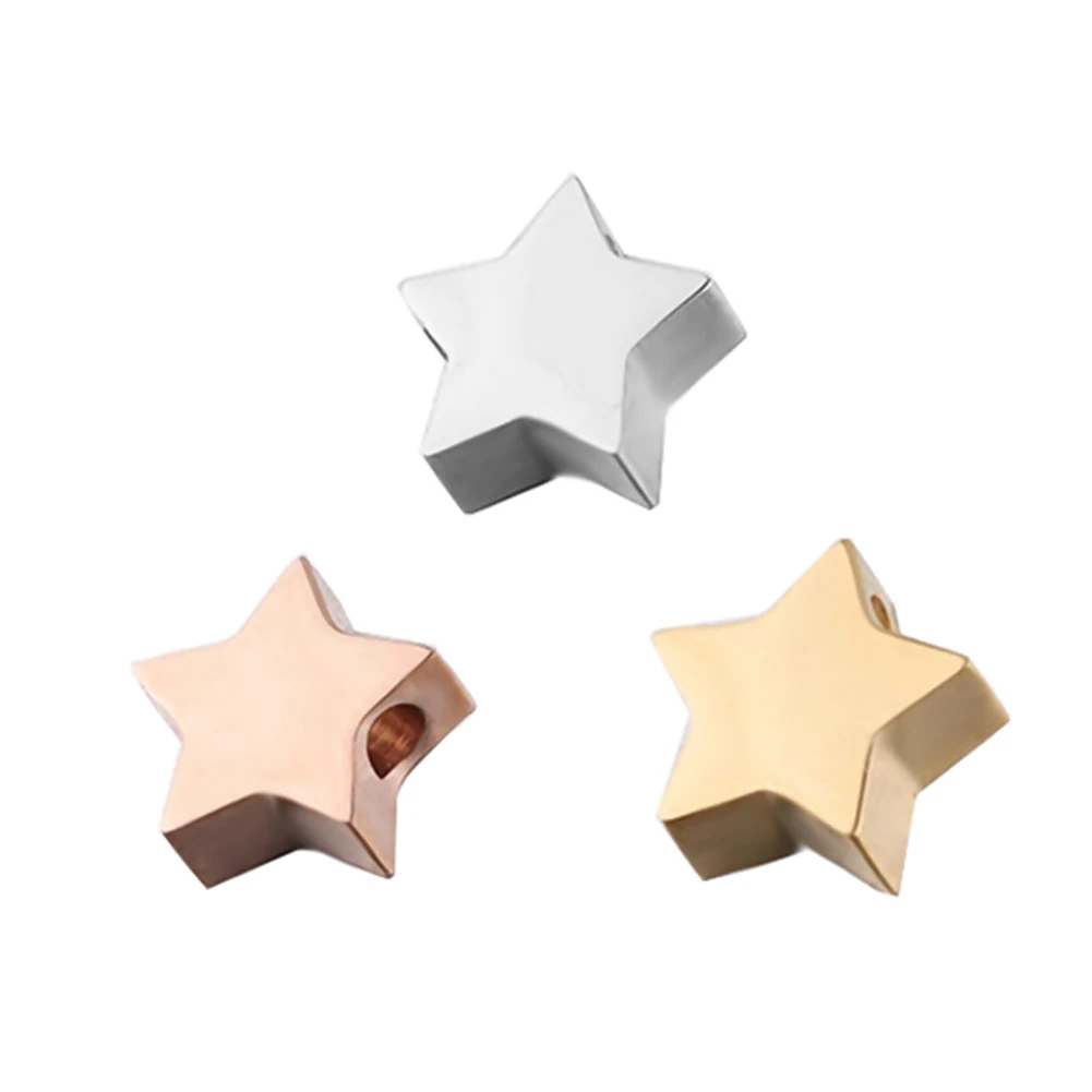 

Бусины-разделители из нержавеющей стали, золотистые/Серебристые/розовые, 5 шт.