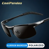 CoolPandas-gafas de sol con montura de aluminio y magnesio para hombre, lentes polarizadas, deportivas, para conducir