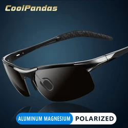 CoolPandas Brand Design Aluminum Magnesium Frame Men Sunglasses Polarized Goggle Sports Driving Glasses Male gafas de sol hombre