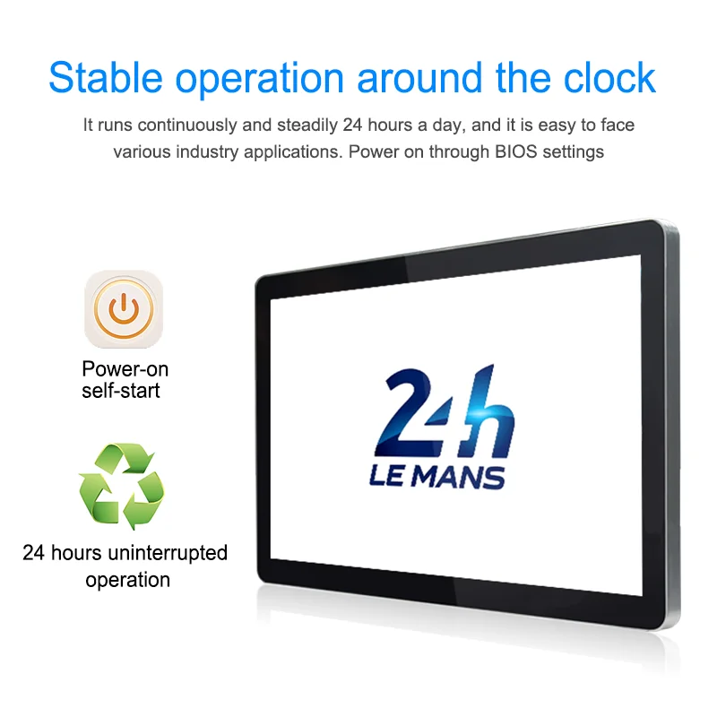 15.6 Inch Industrial Tablet Panel PC with Capacitive Touch P65 Waterproof  Fanless Cooling All In One PC Mini Computer  Wifi