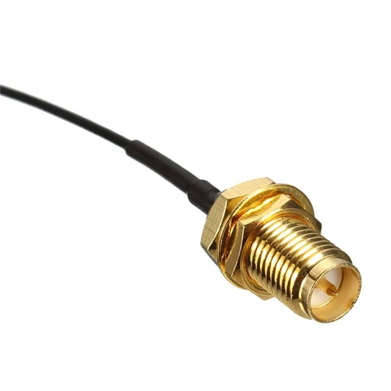 5 unids/lote extensión de Cable IPX a RP SMA conector hembra antena WiFi Cable Pigtail IPX a RP-SMA Jack macho SMA a IPX 1,13 Cable