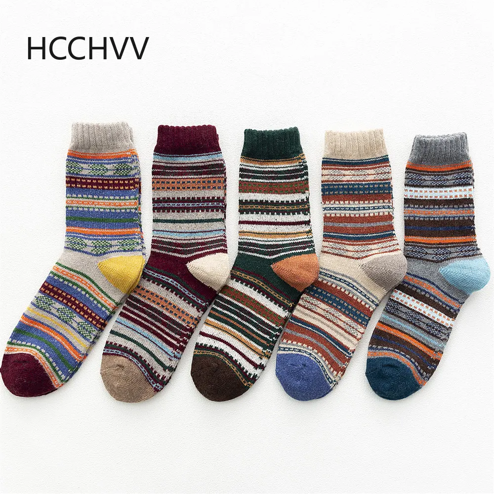 thick warm Men sock winter sock ethnic style woolen sock high tube soft rabbit wool colorful mens ankle hosiery mens dress socks