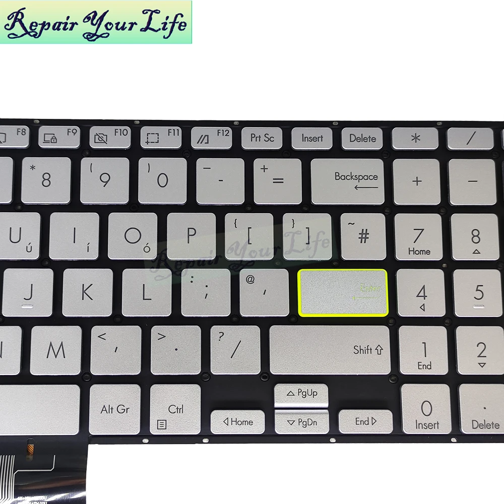 Imagem -03 - Ryl Francês uk Euro Teclado Retroiluminado para Asus Vivobook 15x X521 X521f X521fl X521fa X521eq X521ua X521ia X521jq5626uk00 At3uk13