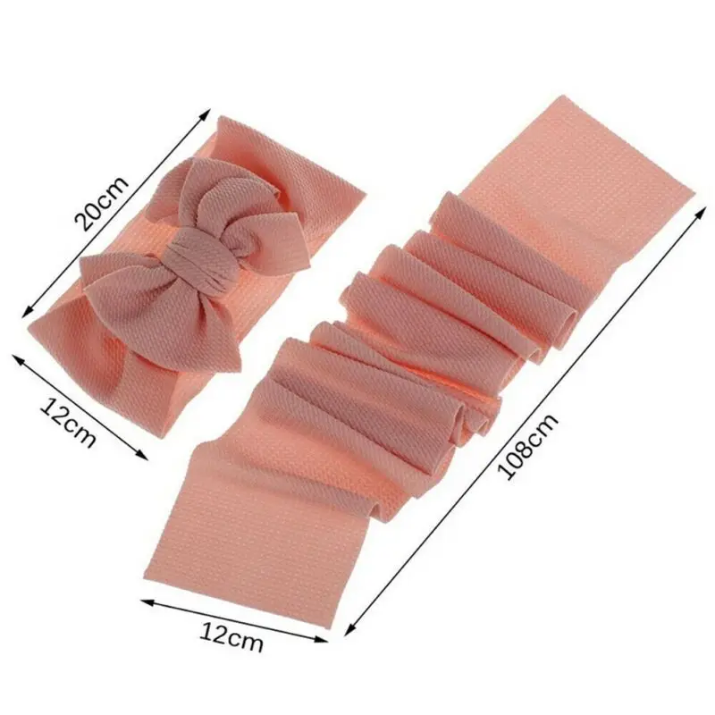 Baby Accessories Boys Baby Girl Solid Bow Hairband Kids Headband Toddler Stretch Turban Girls Knot Head Wrap Kids Props Gifts