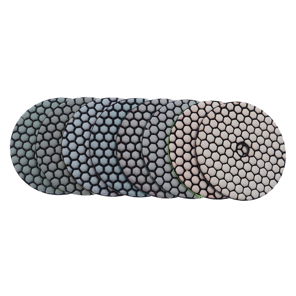 Imagem -03 - Polegada Almofada de Polimento a Seco 50-buff 100 mm Almofadas de Polimento de Diamante Flexível Novo Design Mármore Granito Pedra Telha Lixar Disco Peças