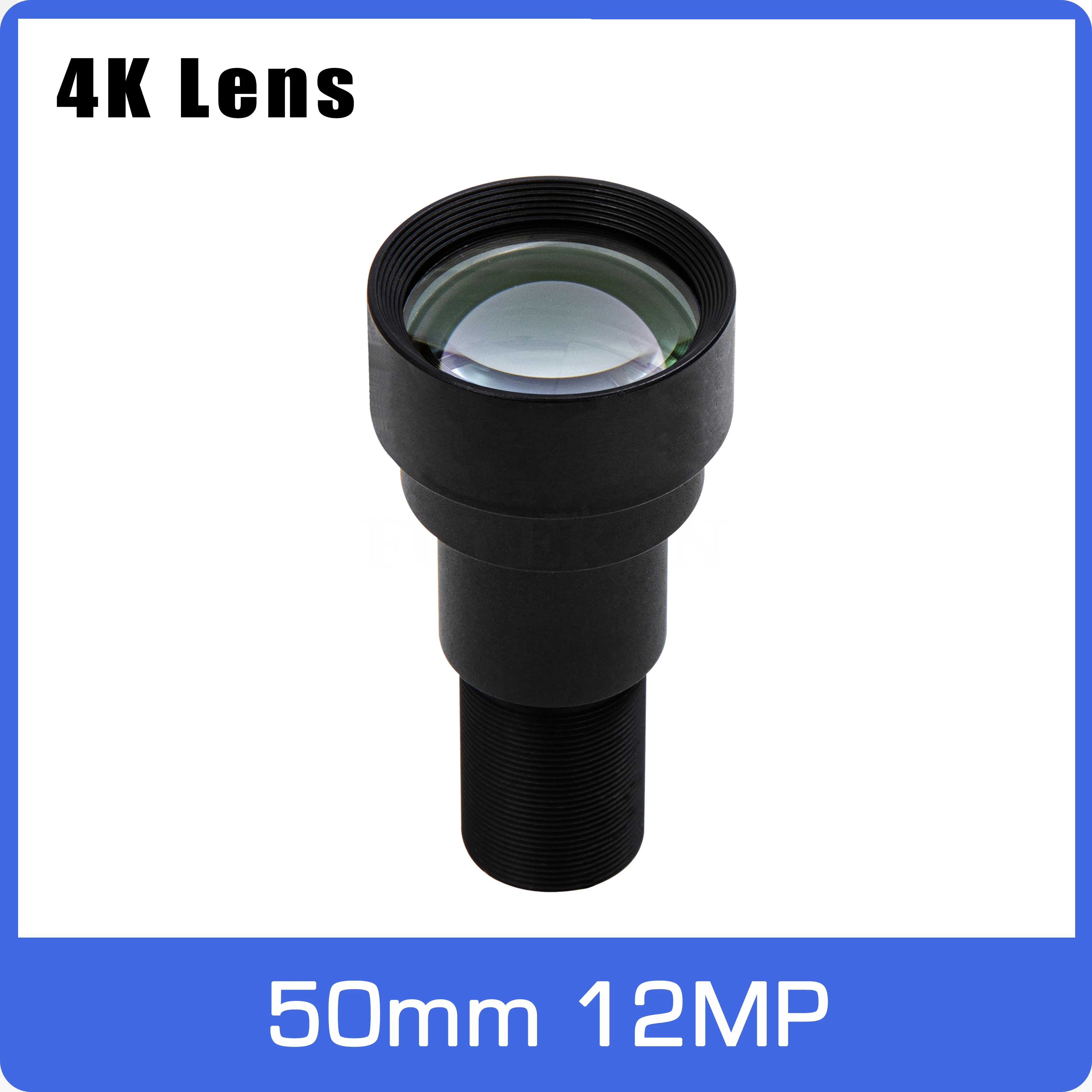 

12Megapixel 4K M12 Fixed 1/1.8 inch 50mm CCTV Lens Long Distance View For IMX226/IMX334/OS08A10 8MP 4K IP Camera