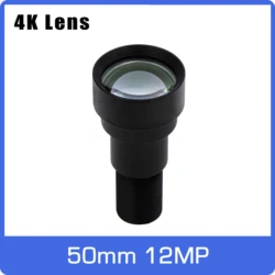 12Megapixel 4K M12 Fixed 1/1.8 inch 50mm CCTV Lens Long Distance View For IMX226/IMX334/OS08A10 8MP 4K IP Camera