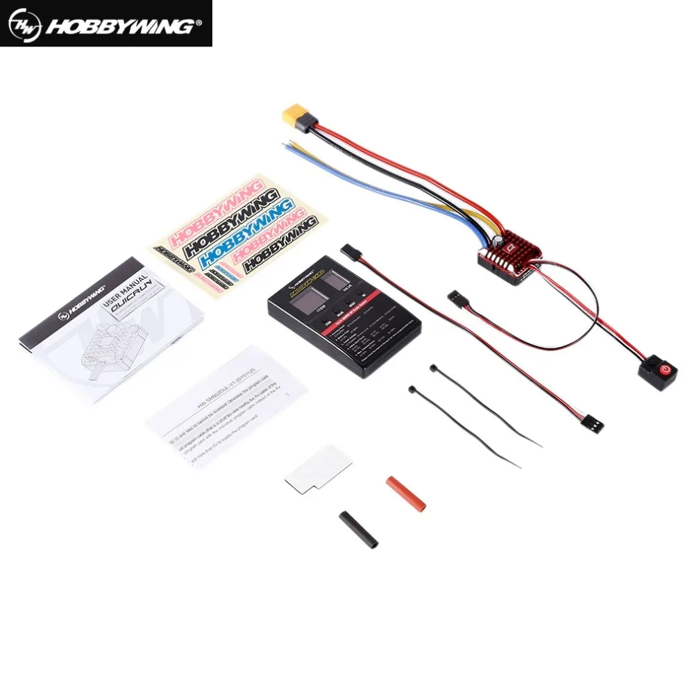 

QuicRun WP Crawler Brush Brushed 1080 80A ESC Electronic 1/10 1/8 Speed Controller Waterproof ESC With Program Box rc cars