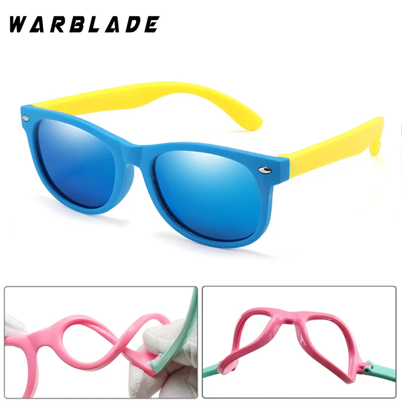 

Детские солнцезащитные очки WarBLade, Детские поляризационные линзы, силиконовые зеркальные очки для мальчиков и девочек, подарок для малышей, защитные очки UV400