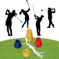 4Pcs Alta Qualidade De Borracha De Inverno Bola Studs Prática De Treinamento Com Rope Golf Ball Holder Drop Ship Golf Acessórios