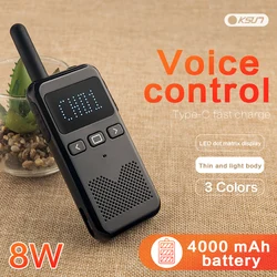 KSUN-M2 Walkie Talkie, Mini Two Way Radio Transceiver Station, Handheld Talkies, Portable Communication, Wireless Intercom