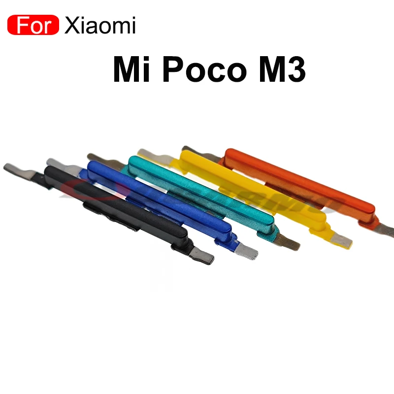 Voor Xiaomi Poco M3 / X3 Pro Volume Up Down Power On Off Side Key Button Reparatie Vervangende Onderdelen