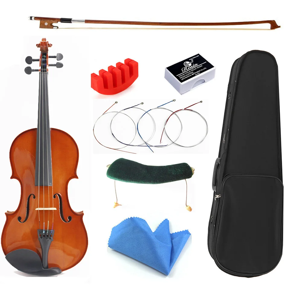 TONGLING Spruce Maple 4/4 Violino Fiddle Violin Beginner Musical Instrument with Case Bow Strings Full Set Accessories