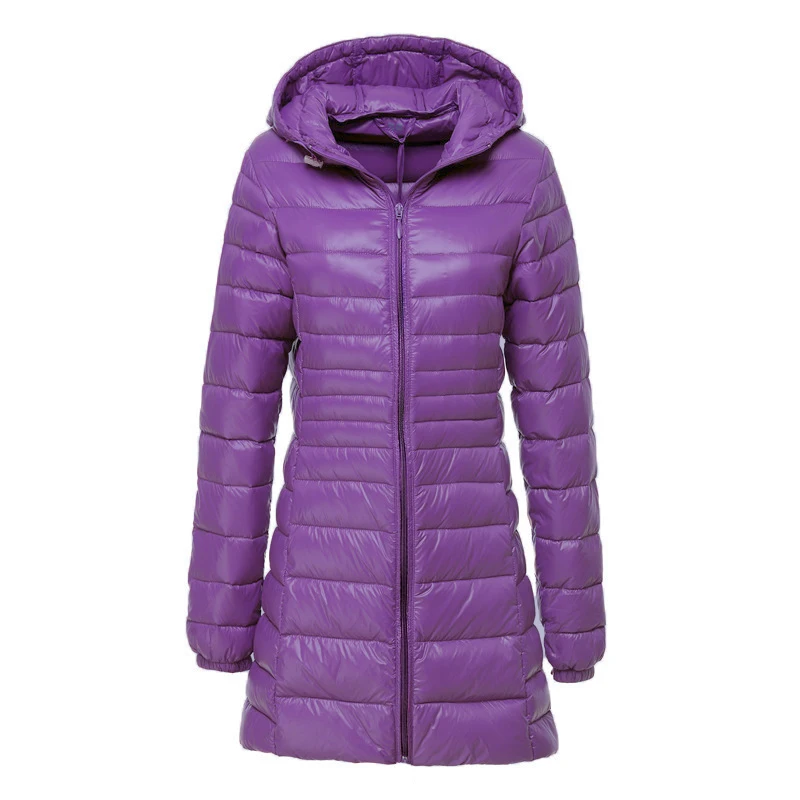 Oversized 7XL 8XL Plus Long Down Jacket Women Winter Ultra Light Down Jacket Women with Hooded Down Coat Female Big Size Coats