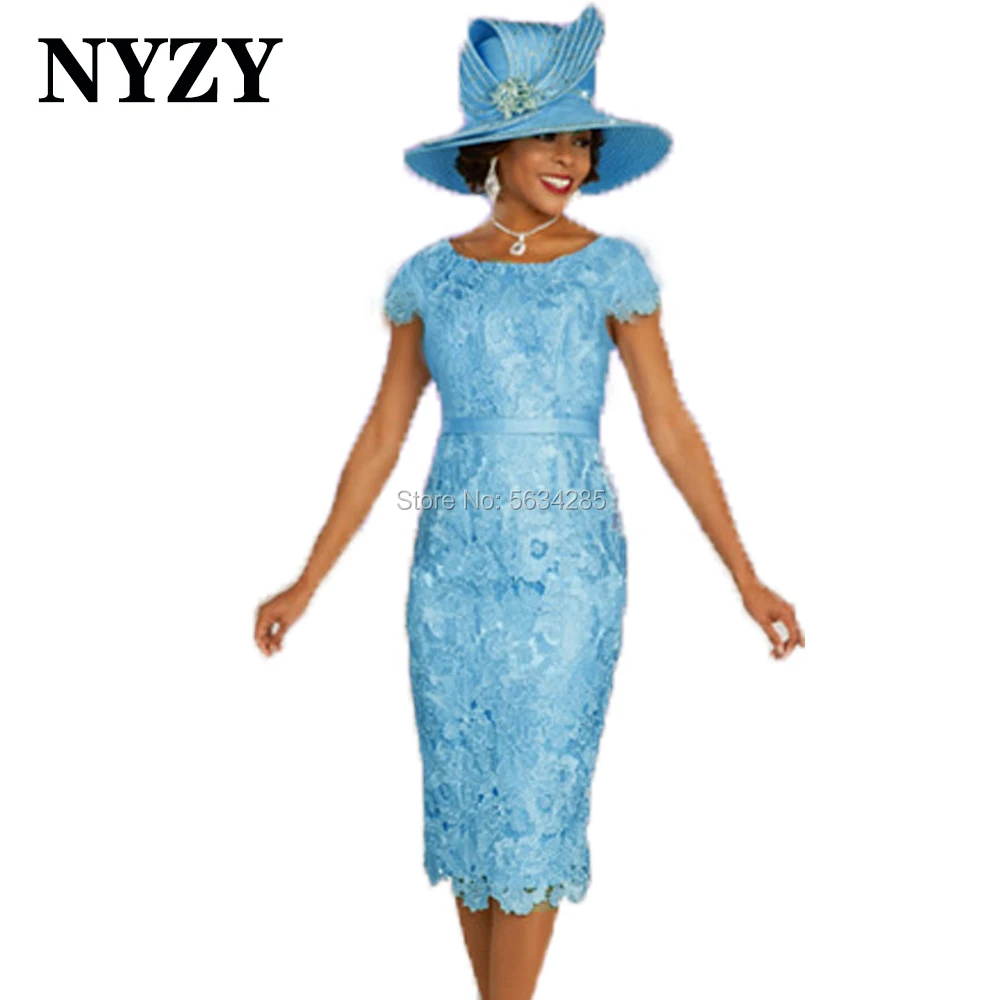 Yellow 2 Piece Mother of the Bride Groom Lace Dresses with Jacket Coat 2020 NYZY M336F Wedding Party Dress Cocktail Church Suits