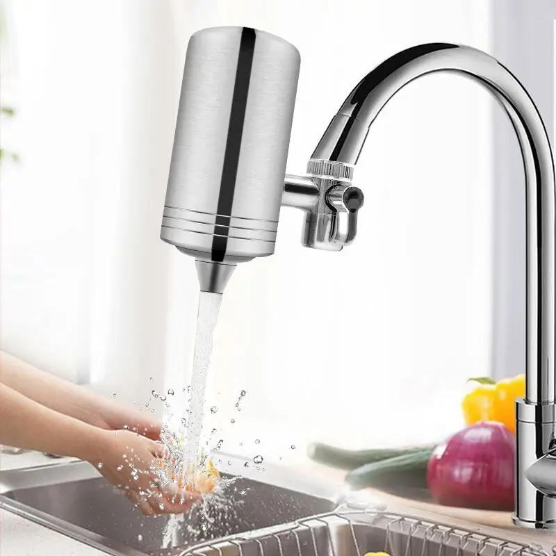 Фильтр для воды из нержавеющей стали 304/очиститель воды для кухни с керамической свечой 0,1 микро, удаляет осадки, частицы и т. д.