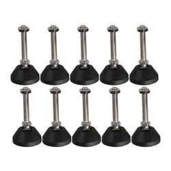 Adjustable Furniture Glide Leveling Feet Pad Dia 40mm Universal Joint Threaded M8 x 50mm Every Pack 10 6 4Pcs