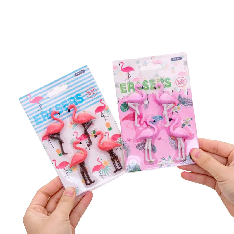 

Flamingo Eraser Kawaii Flamingo Pencil Eraser Cartoon Style Creative For Kids Funny Erasers Korean Stationery School Supplies