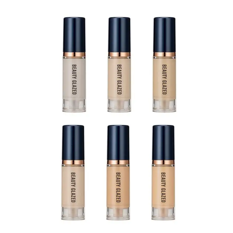 Beauty Glazed 6 Colors Liquid Foundation Cream For Face Concealer Matte Female Makeup Base Waterproof Lasting Facial Cosmetics