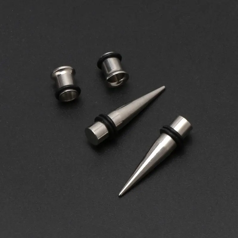 New Gauge 7mm Pair of 316l Steel Tapers and Tunnels Ear Stretching Kit  Body Jewelry