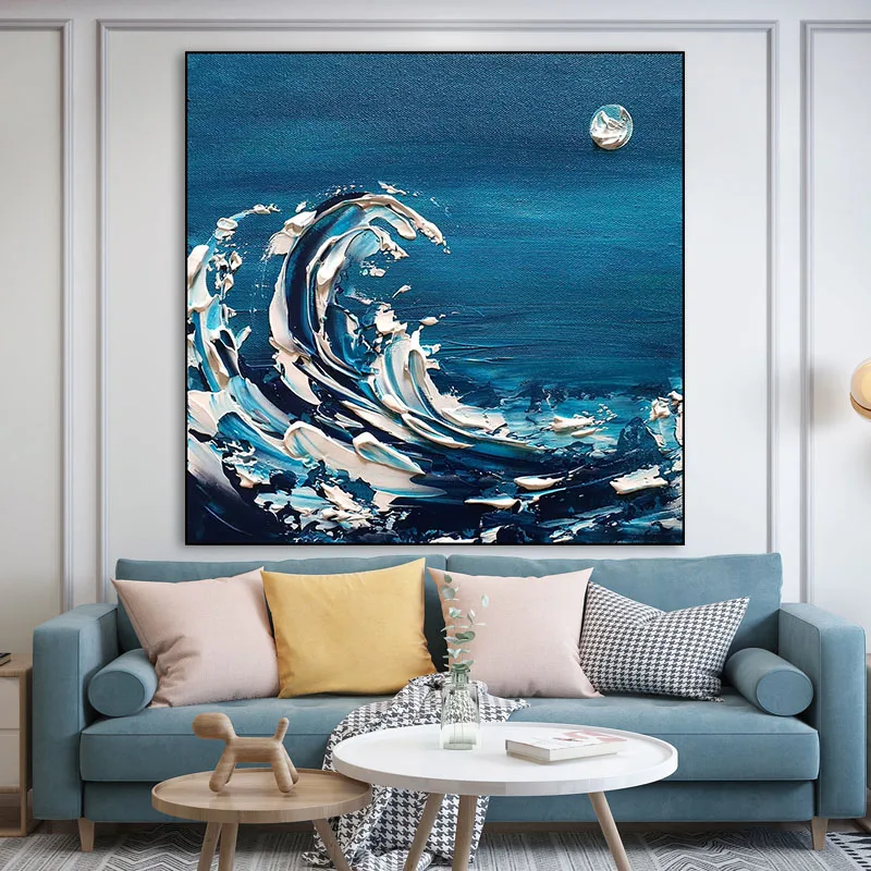 

100% Hand-Painted Oil Paintings Fashion Wall Art Modern American Living Room Sofa Wall Pictures Mural Large Size Without Frame