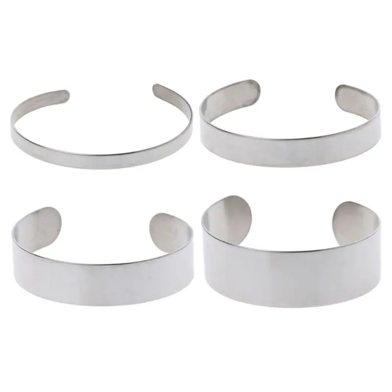 10Pcs Blank Stamping Bracelet DIY Leather Cuff Bangles Jewelry Making