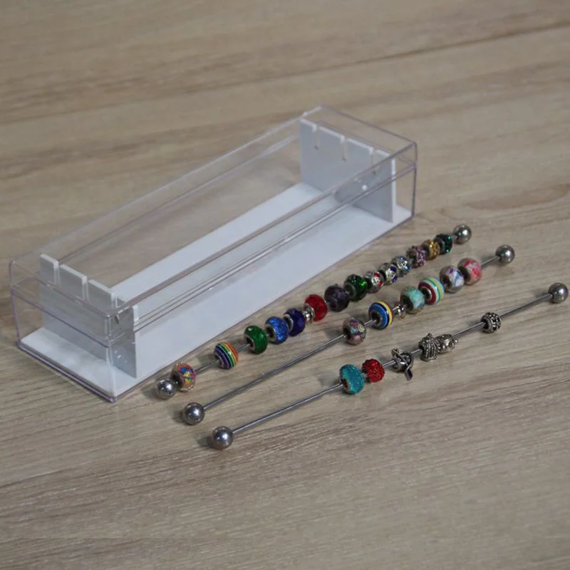 Trollbeads Storage Display Box Jewelry Beads Bars Travel Carrying Case Rondelles Bracelet Charms Organizer Holder with Cover