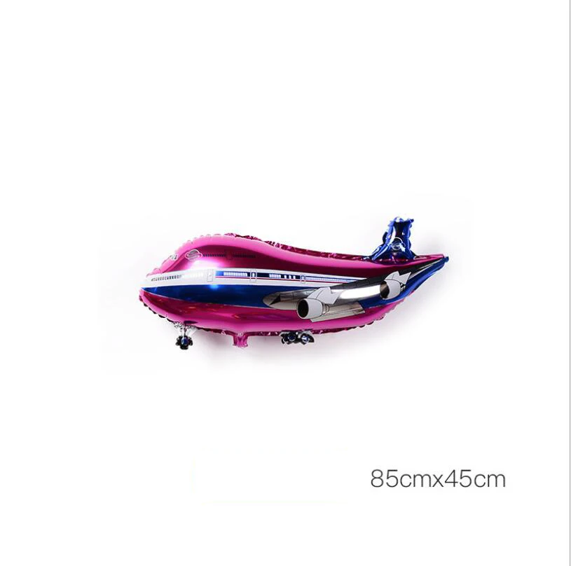 1 pc 85*45CM Inflatable Airliner Foil Balloons Plane Helium Balloons Children Birthday Gifts Toys Holiday Toy Aircraft Party