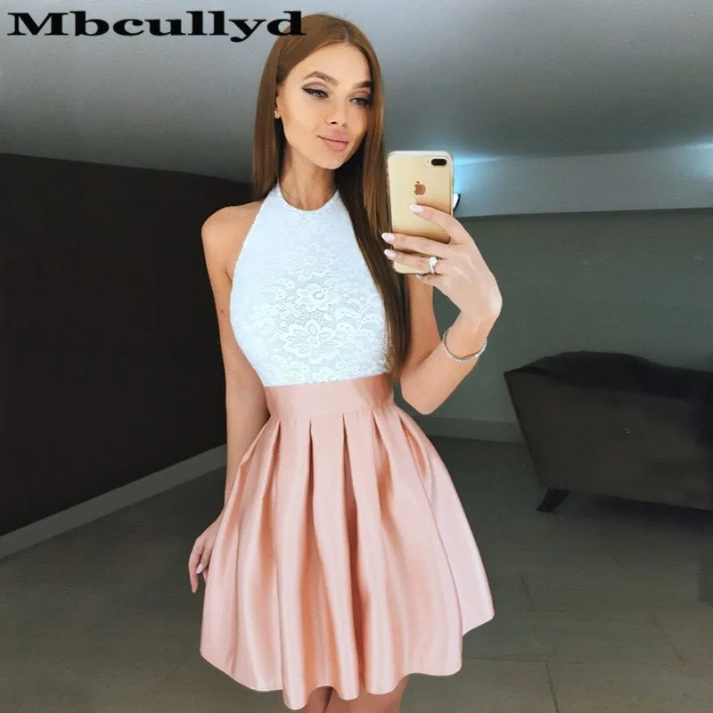 

Mbcullyd Short Mini Homecoming Dress For Girls With Applique Lace Cheap Graduation Dresses 2023 Plus Size vestido de formatura