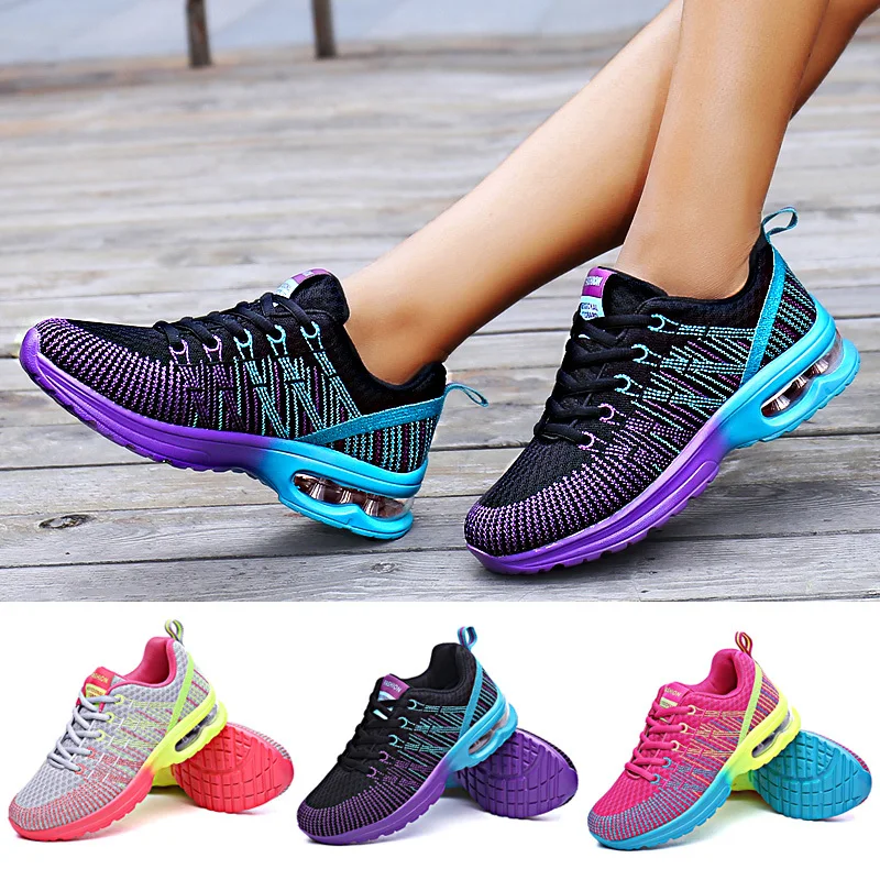 Sneakers Women Plus Size 42 Outdoor Non-slip Mesh Breathable Running Shoes Air Cushion Light Chunky Women Shoes Zapatillas Mujer