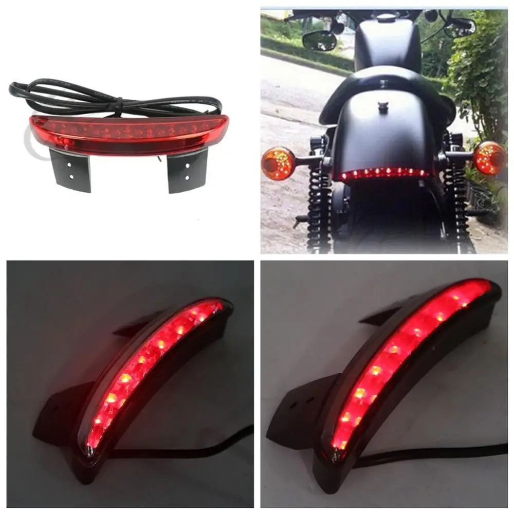 Motorcycle Rear Fender Edge LED Tail Light For Harley Sportster Nightster XL 883 1200 XL883L XL883N Iron XL1200V 1200C 1200L/R