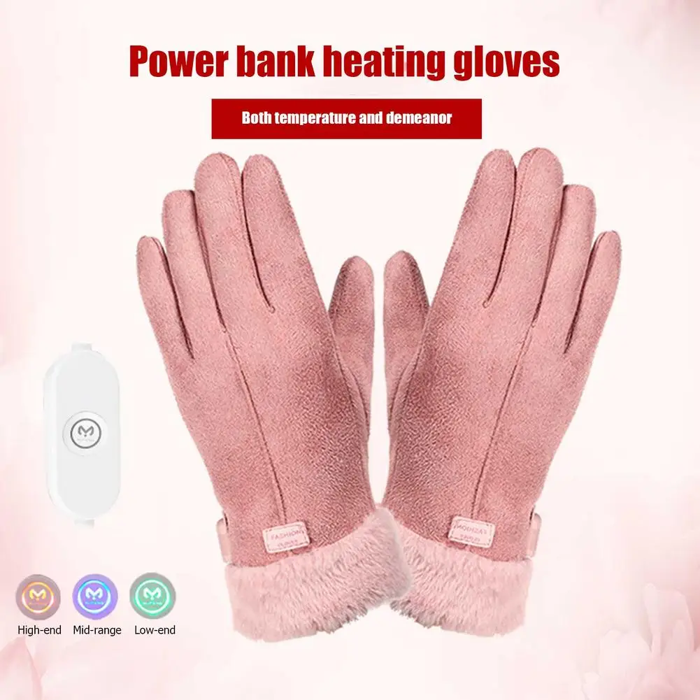 

Women Touch Screen Winter USB Charging Heating Gloves Autumn Warm Gloves Wrist Mittens Cycling Driving Ski Windproof Gloves