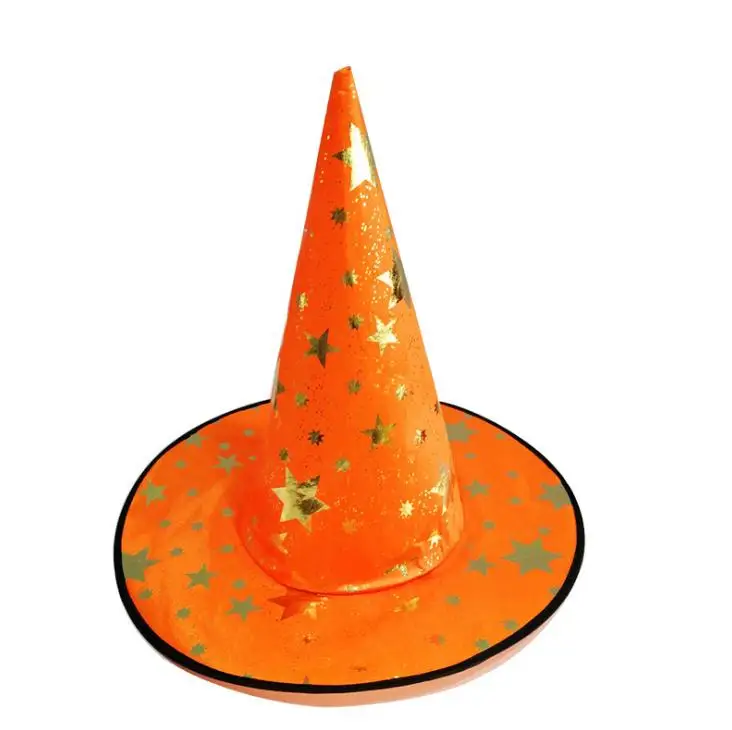 halloween Witch Pointed Cap Costumes party decoration hats Witch Wizard Star hats for kids women wholesale Party Supplies SN3146