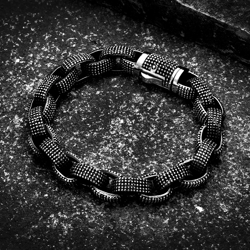 Trend punk men Hip hop rock bracelet titanium steel personality retro locomotive Bracelet For woman boy brother Creativity gifts