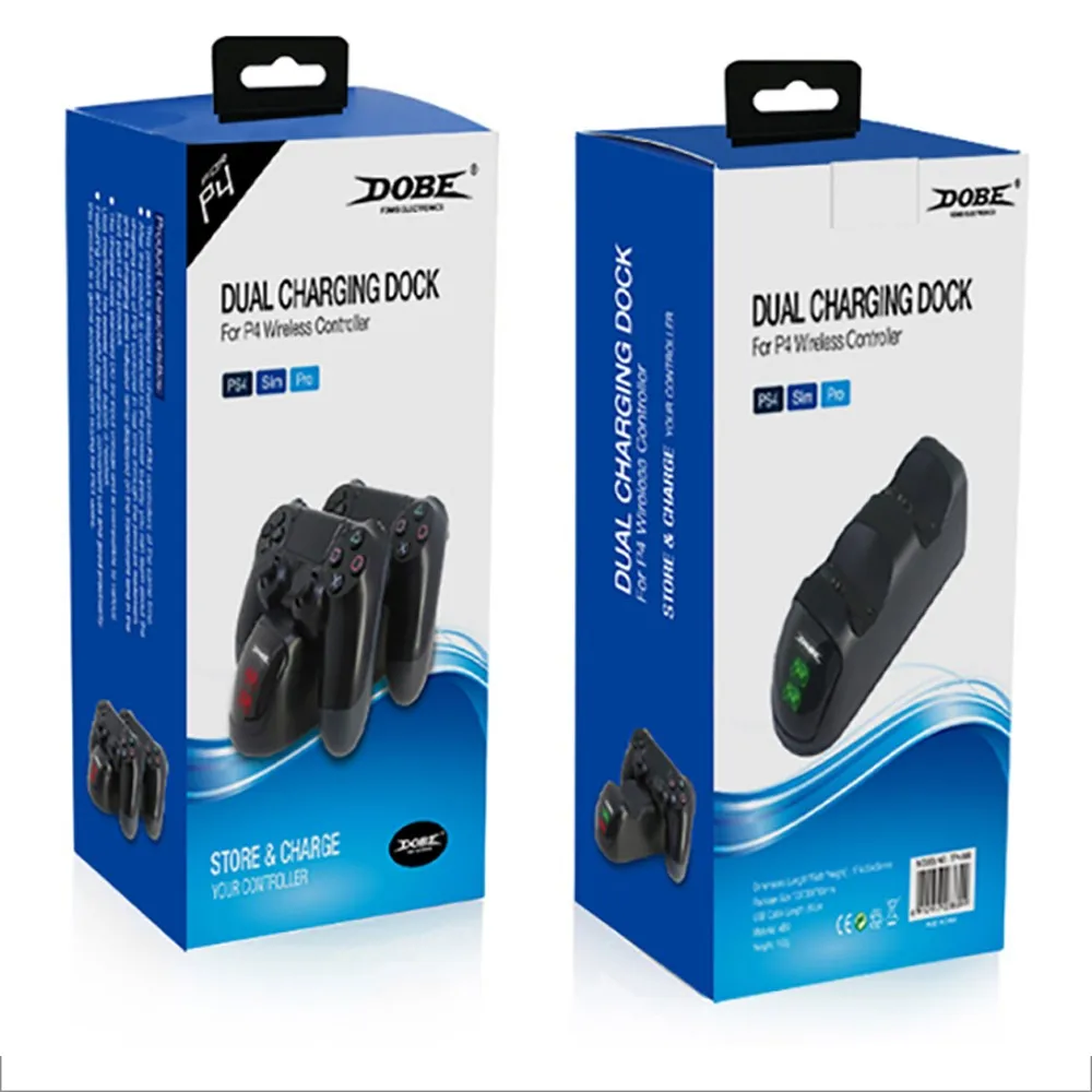 Ps4 duplo controlador estação doca carregador rápido led proteção chip suporte de carregamento para ps4/ps4 magro/ps4 pro controlador joystick