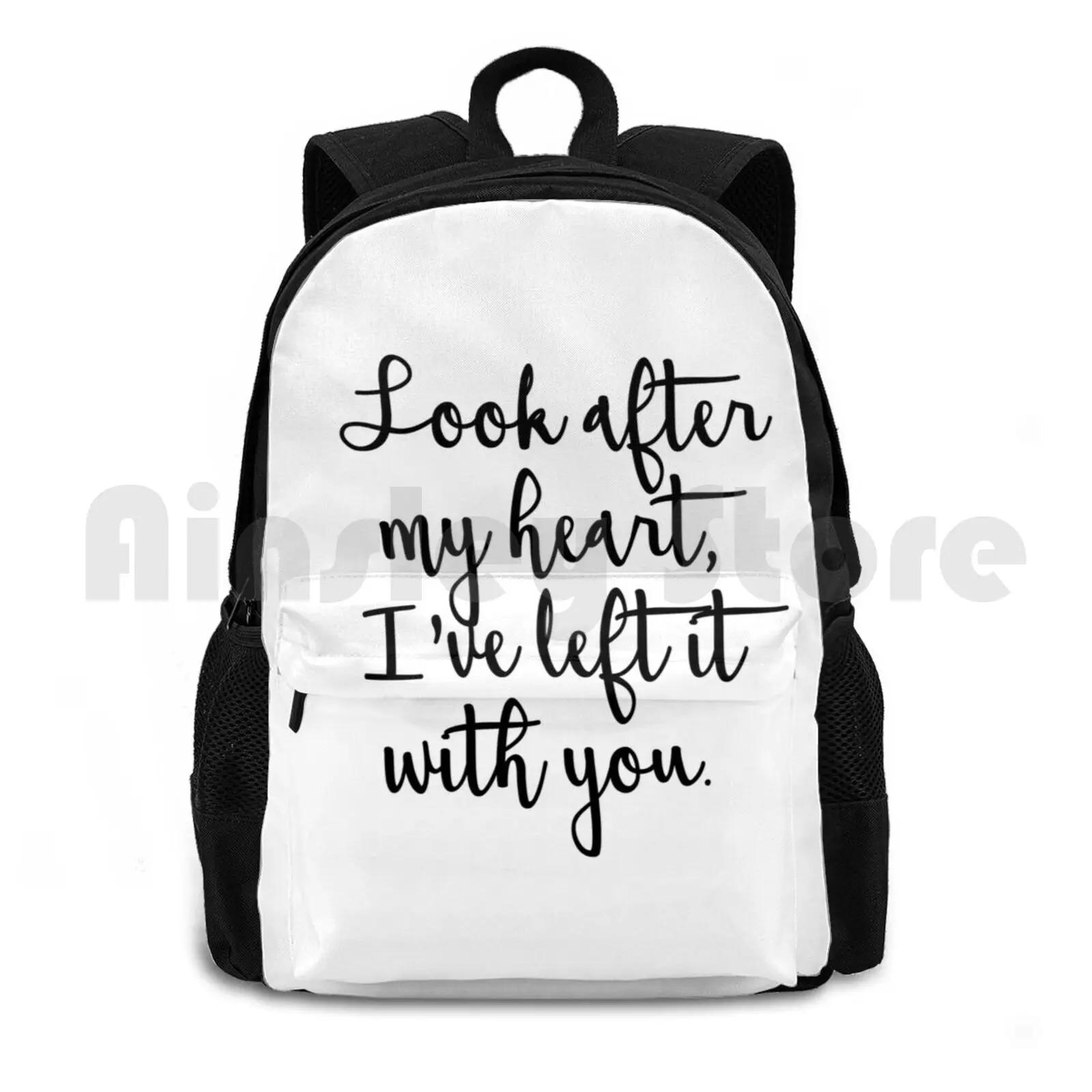 Look After My Heart , I've Left It With You. Outdoor Hiking Backpack Riding Climbing Sports Bag Edward Cullen Twilight Saga