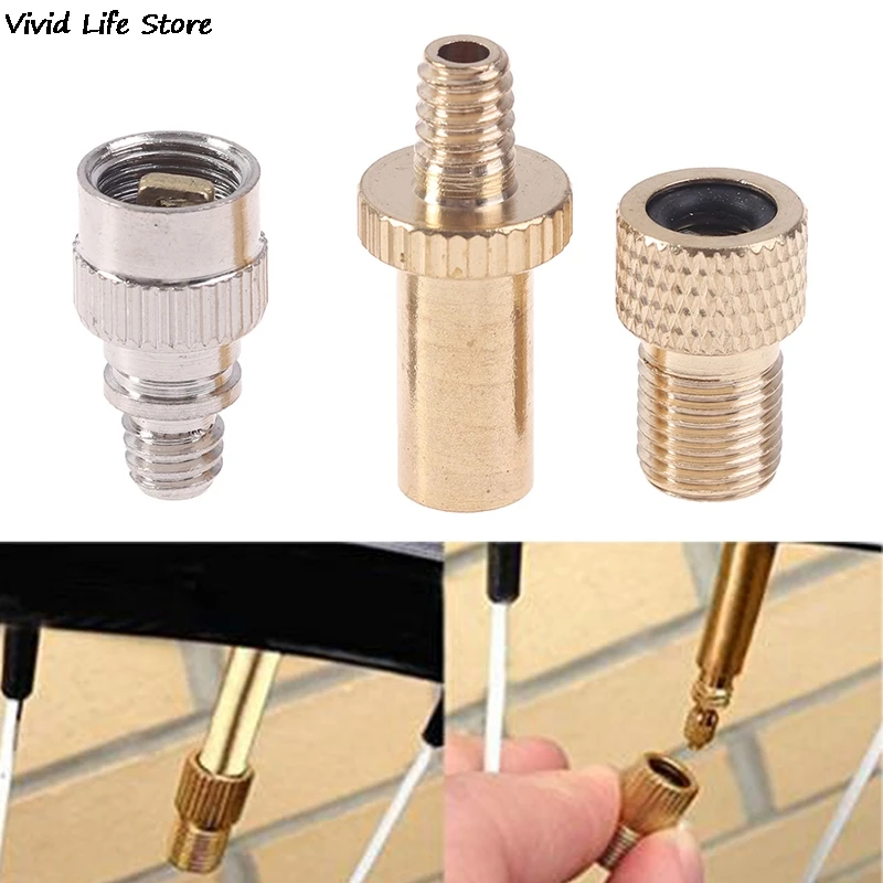 3pcs High Quality Bike Bicycle Presta To Schrader Valve Adapters Valve Extension Pump Tools