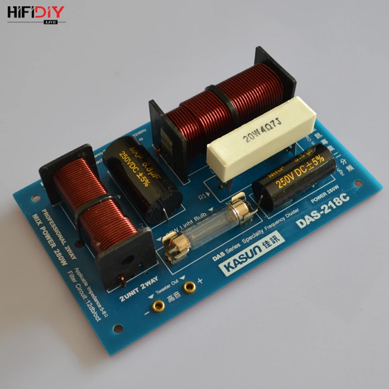 HIFIDIY LIVE DAS-218C 2 Way 2 speaker Unit (tweeter + bass )Professional Speakers audio Frequency Divider Crossover Filters