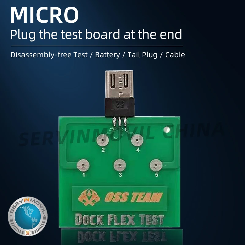 Micro USB Dock Flex Test Board for iPhone and Android Phones U2 Battery Power Function Testing Charging Port Diagnostic Tool