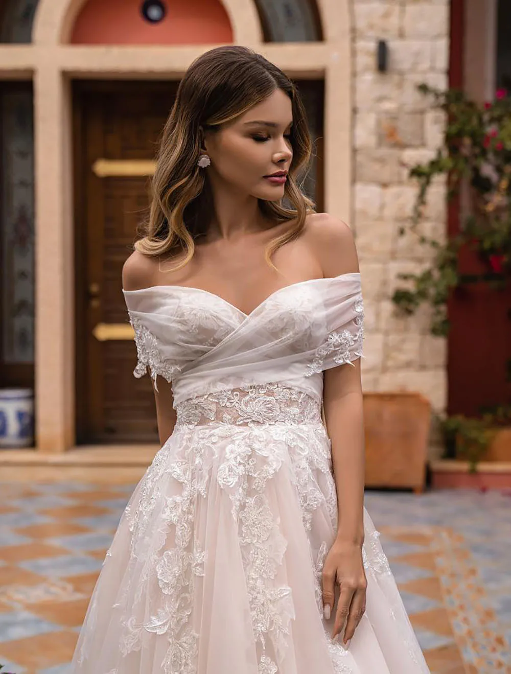 Sevintage rendas vestidos de casamento 2021 querida fora do ombro apliques uma linha vestido de noiva princesa vestido de casamento feito sob encomenda