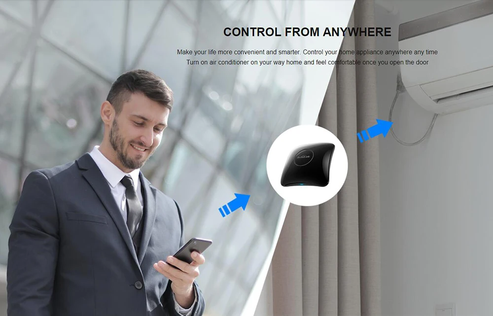 Broadlink RM4 PRO WiFi IR RF Universal Smart Home Fernbedienung BestCon RM4C Mini IR TV Controller Arbeitet mit Alexa google Hause – Detail 14