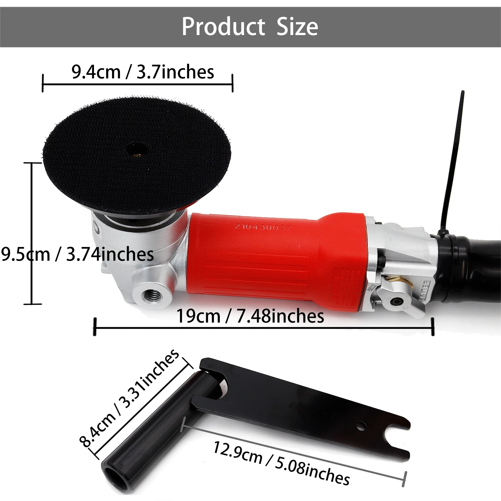 Imagem -04 - Moedor de ar Polegada ar Pedra Molhada Polisher 5500 Rpm com Exaustão Traseira Pneumática Pneumática Polisher de Pedra